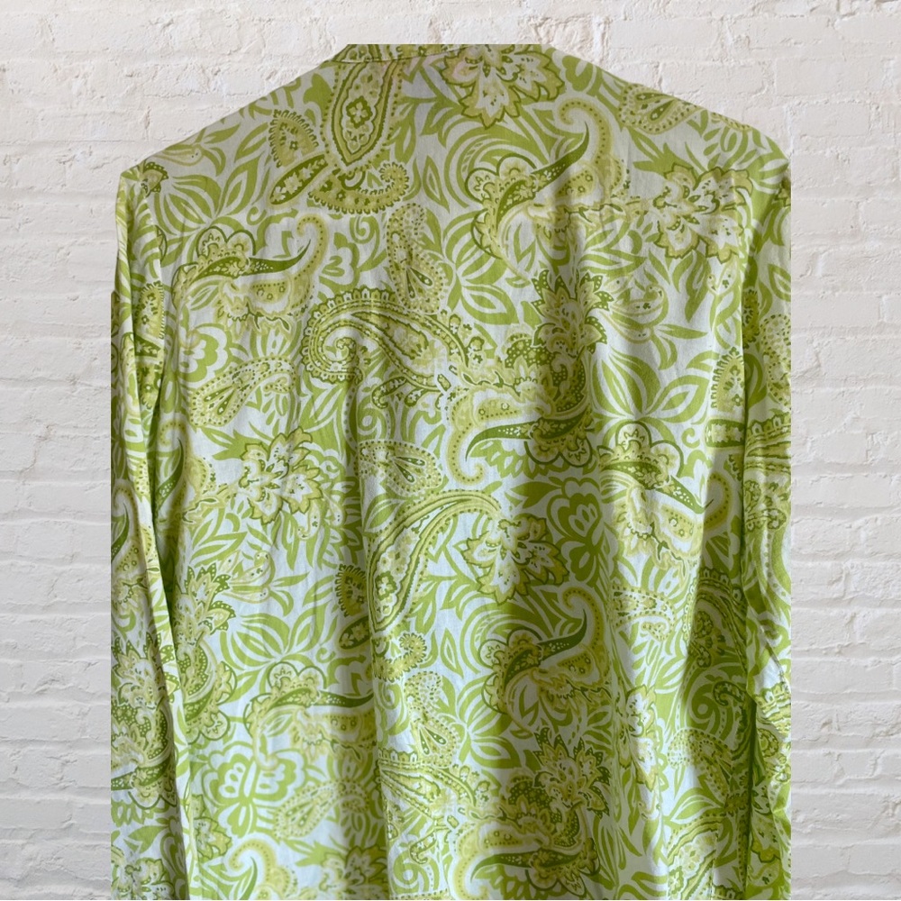 GORGEOUS EMBELLISHED PAISLEY DEEP PLUNGE V NECK 3/4 SLEEVE BLOUSE - Picture 13 of 14